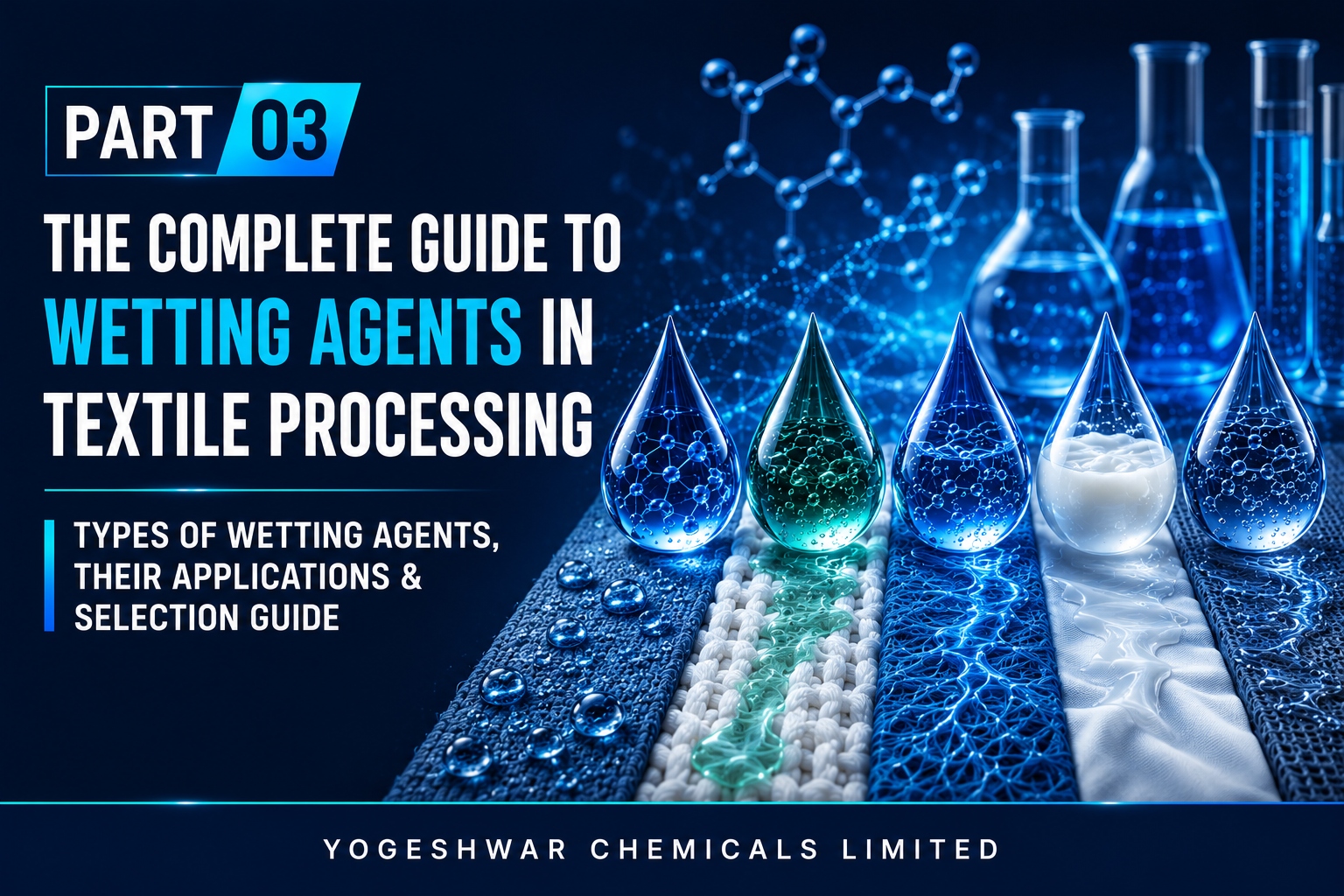The Complete Guide to Wetting Agents in Textile Processing : Part 3 – Types of Wetting Agents, Their Applications & Selection Guide