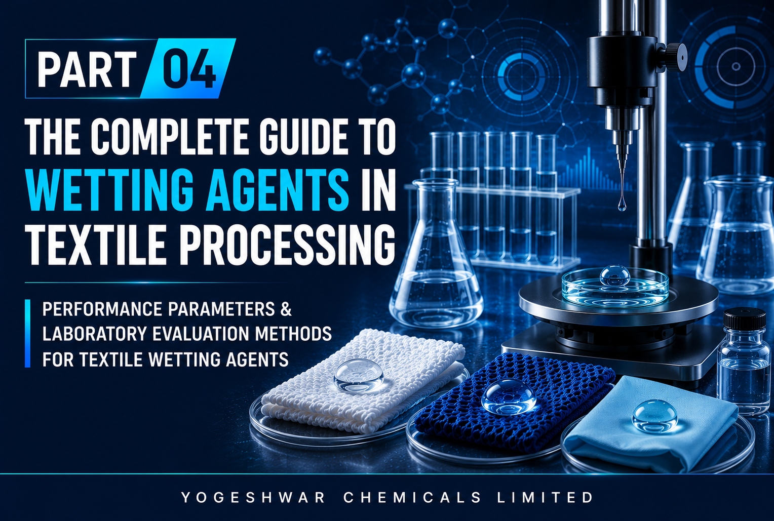 The Complete Guide to Wetting Agents in Textile Processing : Part 4 – Performance Parameters & Laboratory Evaluation Methods for Textile Wetting Agents 