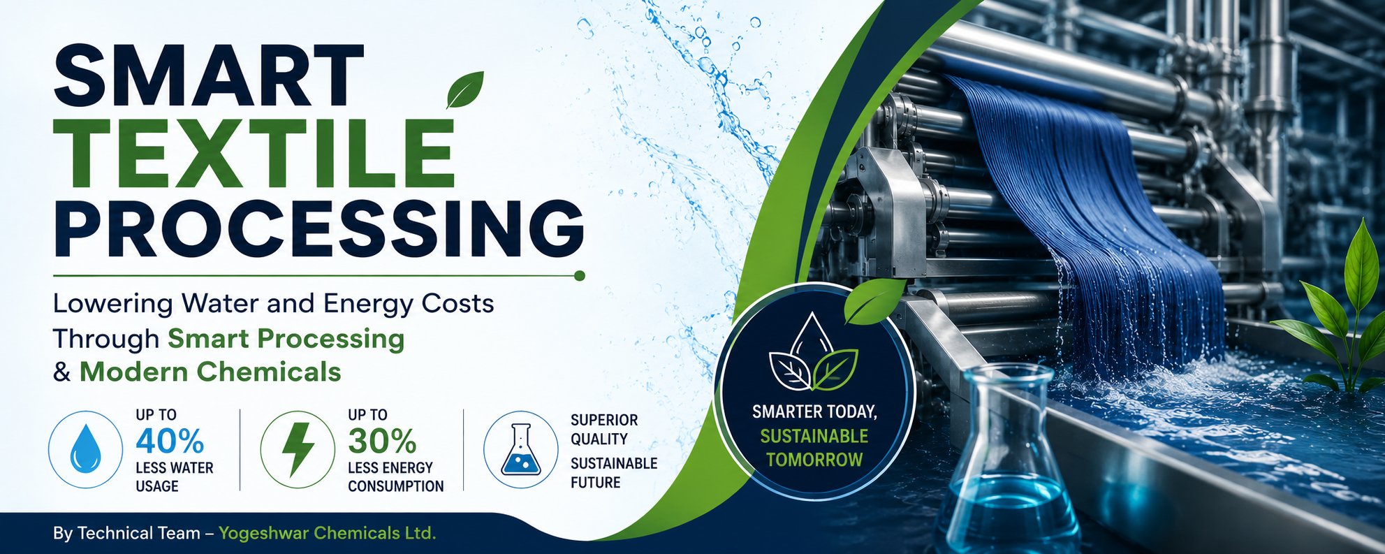 Smart Textile Processing: Lowering Water and Energy Costs Through Smart Processing & Modern Chemicals