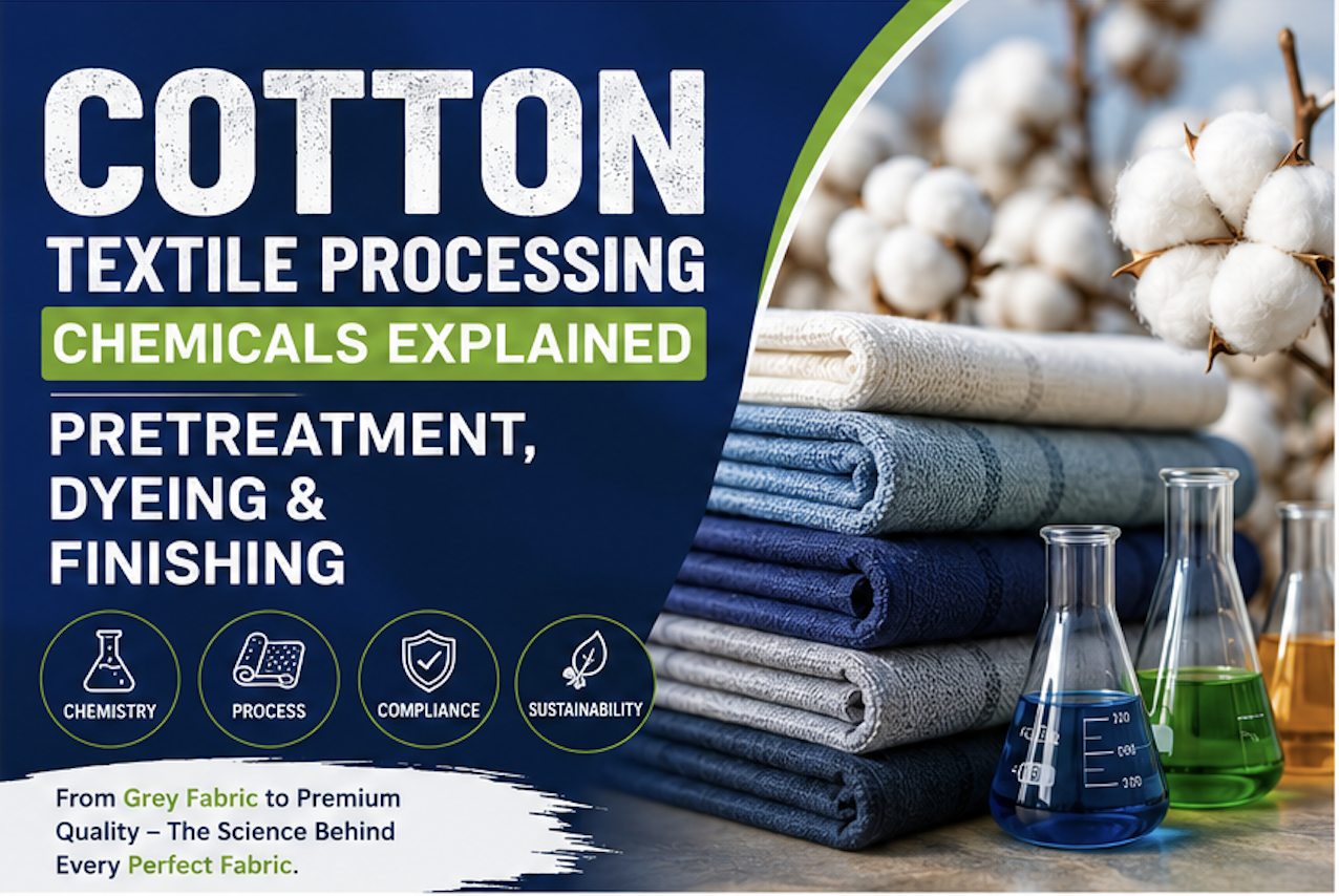 Cotton Textile Pretreatment, Dyeing & Finishing Chemicals Explained