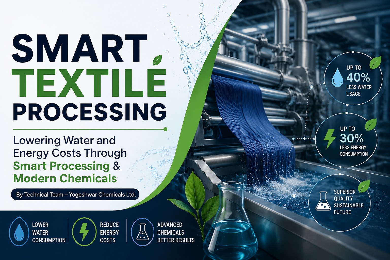 Smart Textile Processing: Lowering Water and Energy Costs Through Smart Processing & Modern Chemicals